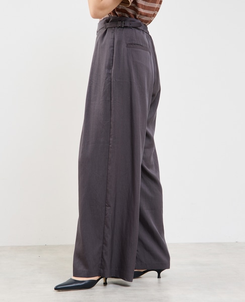 接触冷感タックリラックスパンツ 詳細画像 チャコールグレー 6