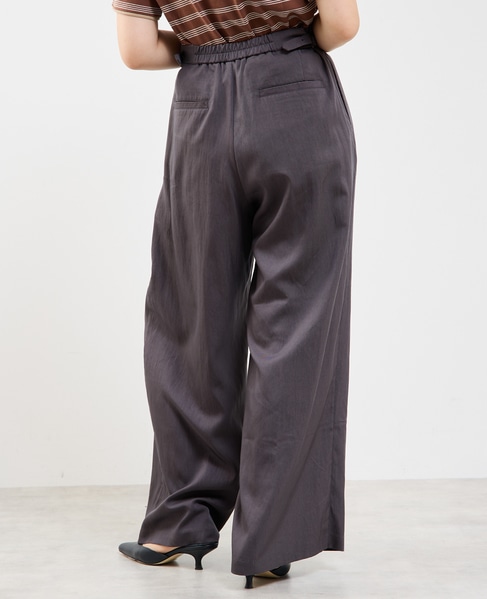 接触冷感タックリラックスパンツ 詳細画像 チャコールグレー 7
