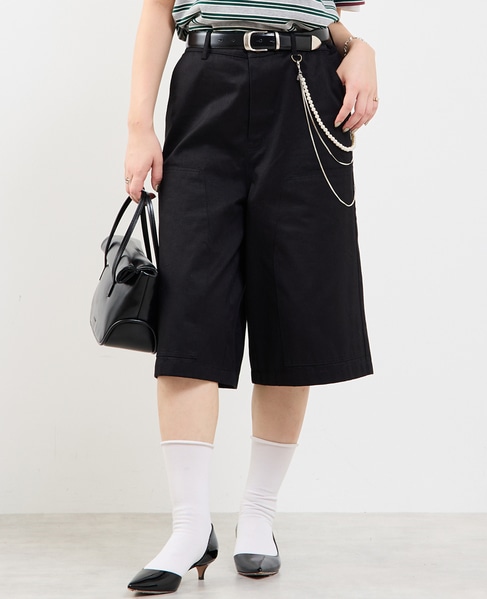 ダブルニーハーフパンツ 詳細画像 ブラック 2