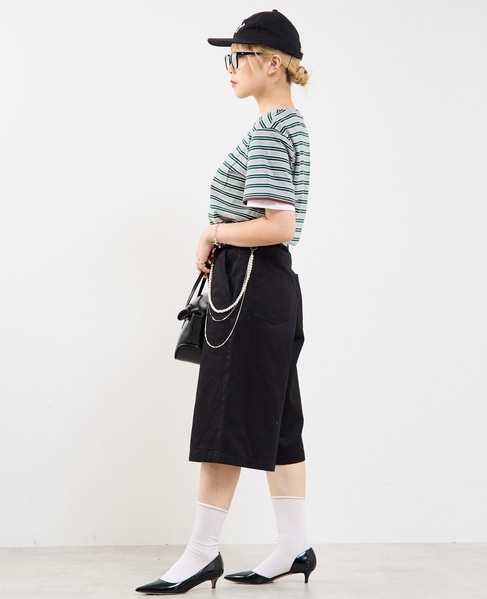 ダブルニーハーフパンツ 詳細画像 ブラック 8