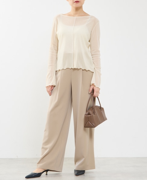 ALLゴムストレッチリラックスパンツ 詳細画像 ベージュ 5