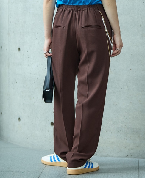 《2WAYストレッチ・紫外線防止・接触冷感》トラックパンツ 詳細画像 ブラウン 4