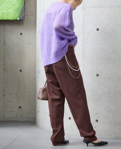 《2WAYストレッチ・紫外線防止・接触冷感》トラックパンツ 詳細画像 ブラウン 7