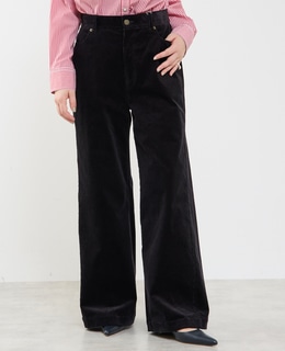 斜め切り替えフレアーパンツ