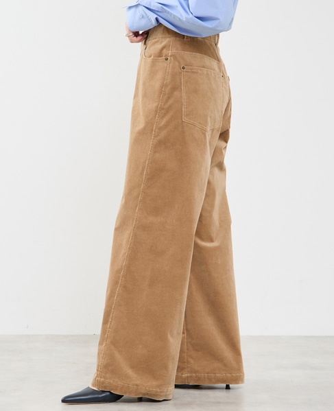 斜め切り替えフレアーパンツ 詳細画像 グレイッシュベージュ 3