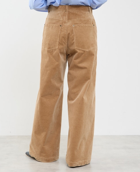 斜め切り替えフレアーパンツ 詳細画像 グレイッシュベージュ 4