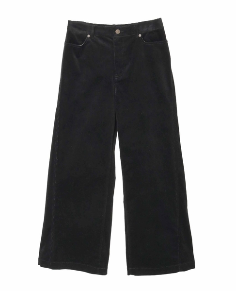 斜め切り替えフレアーパンツ 詳細画像 ブラック 5