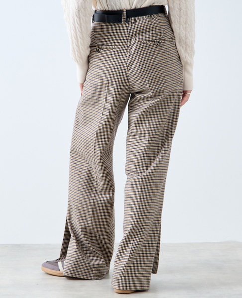 【A_/エース】ウールチェックスラックス 詳細画像 ネイビー 5