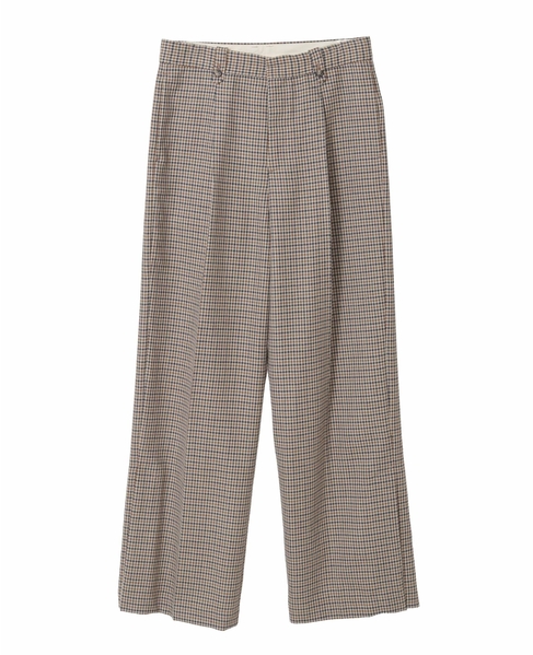 【A_/エース】ウールチェックスラックス 詳細画像 ネイビー 6