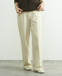 後ろゴム裏起毛ストレッチセミフレアーパンツ