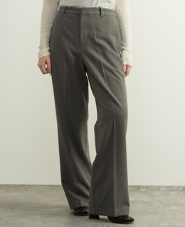 後ろゴム裏起毛ストレッチセミフレアーパンツ