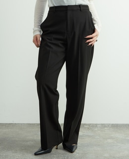 後ろゴム裏起毛ストレッチセミフレアーパンツ