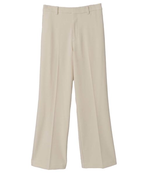 後ろゴム裏起毛ストレッチセミフレアーパンツ 詳細画像 オフホワイト 9