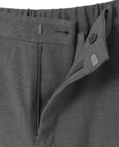 後ろゴム裏起毛ストレッチセミフレアーパンツ 詳細画像 グレー 12