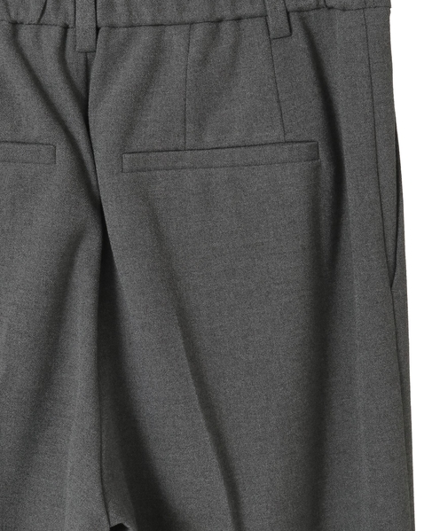 後ろゴム裏起毛ストレッチセミフレアーパンツ 詳細画像 グレー 14