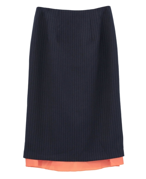 フロントジップミディ丈スカート 詳細画像 ネイビー 9