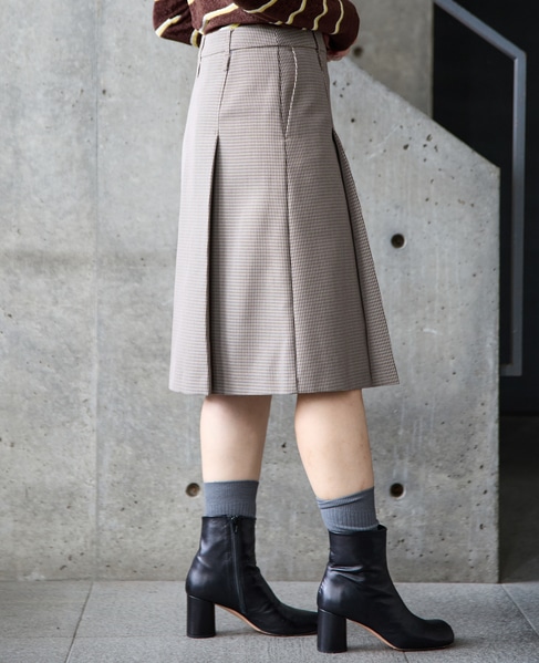 ボックスプリーツスカート 詳細画像 ブラウン系その他 4