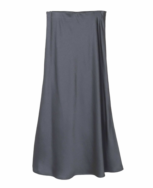 バイアスフレアーサテンスカート 詳細画像 チャコールグレー 10