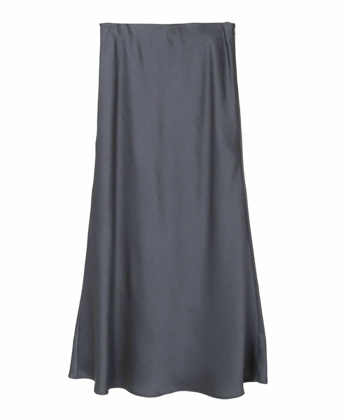 バイアスフレアーサテンスカート 詳細画像 チャコールグレー 9