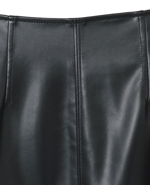 合成皮革切替デザインマーメイドスカート 詳細画像 ブラック 12