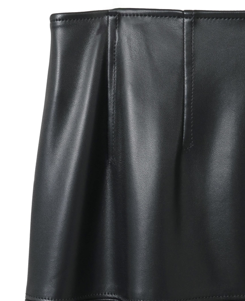合成皮革切替デザインマーメイドスカート 詳細画像 ブラック 13