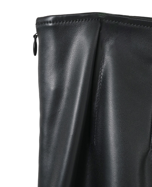 合成皮革切替デザインマーメイドスカート 詳細画像 ブラック 14