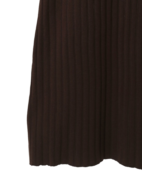 ウール混ランダムリブワンピース 詳細画像 ブラウン 10