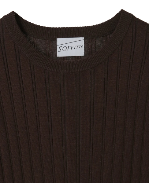 ウール混ランダムリブワンピース 詳細画像 ブラウン 8