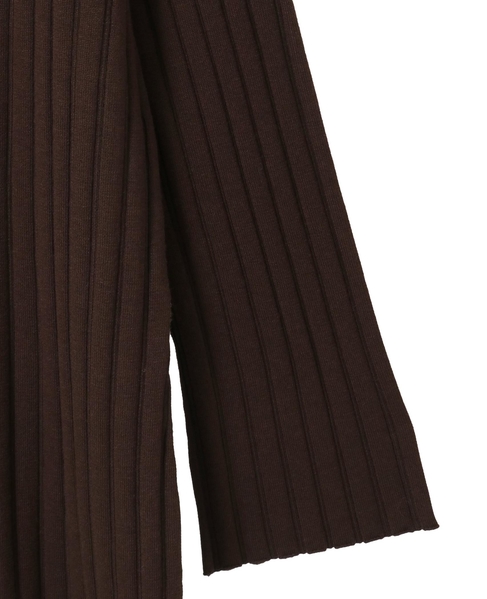 ウール混ランダムリブワンピース 詳細画像 ブラウン 9