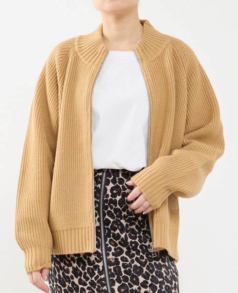 バルキージップ付ニット 詳細画像 ベージュ 1