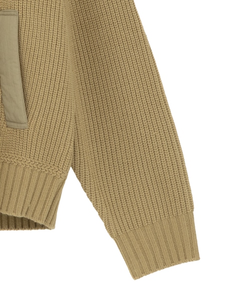 バルキージップ付ニット 詳細画像 ベージュ 14