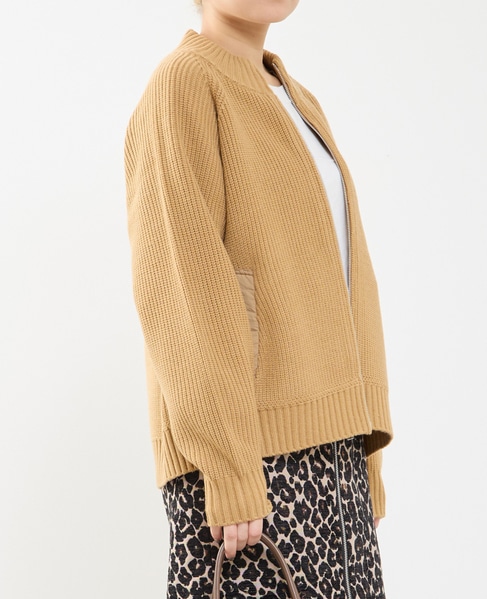 バルキージップ付ニット 詳細画像 ベージュ 2