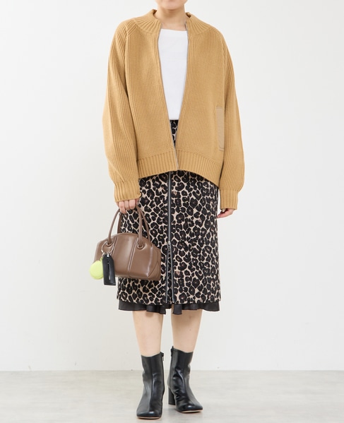 バルキージップ付ニット 詳細画像 ベージュ 3