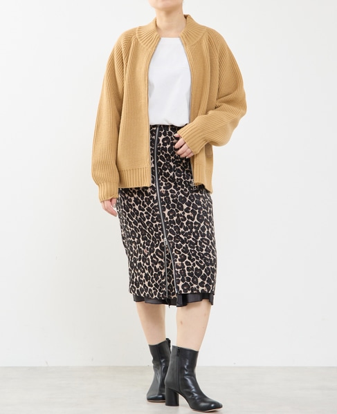 バルキージップ付ニット 詳細画像 ベージュ 4