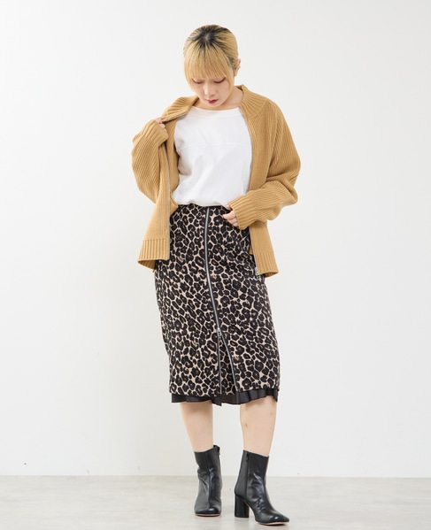 バルキージップ付ニット 詳細画像 ベージュ 5