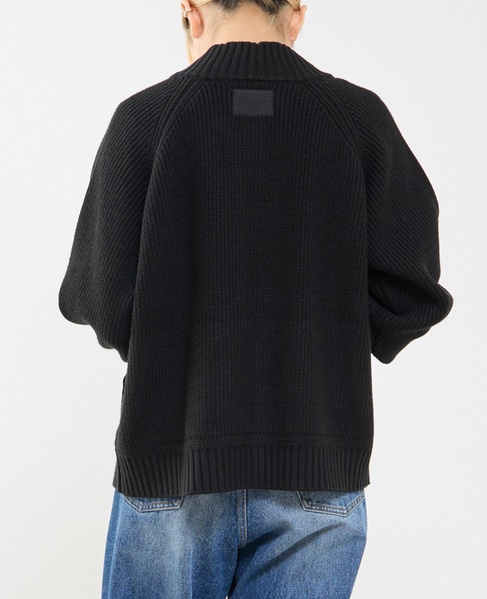 バルキージップ付ニット 詳細画像 ブラック 2