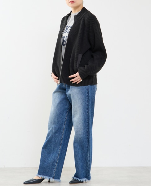 バルキージップ付ニット 詳細画像 ブラック 6