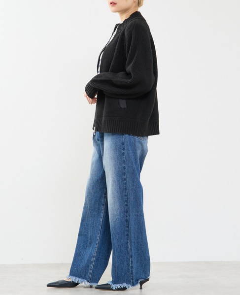 バルキージップ付ニット 詳細画像 ブラック 8