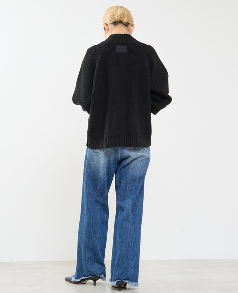 バルキージップ付ニット 詳細画像 ブラック 9