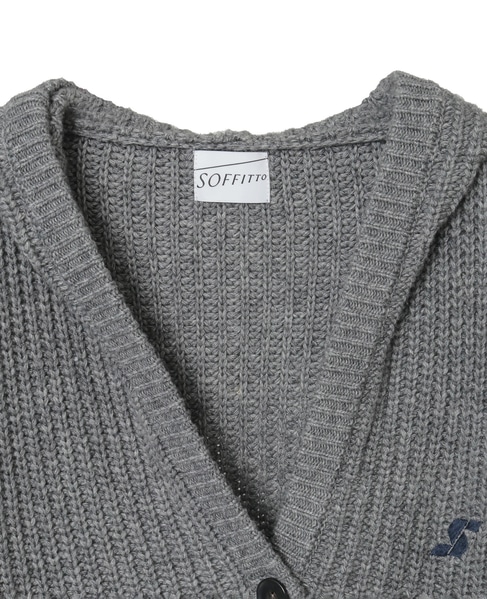 フード付きニットカーディガン 詳細画像 トップグレー 12