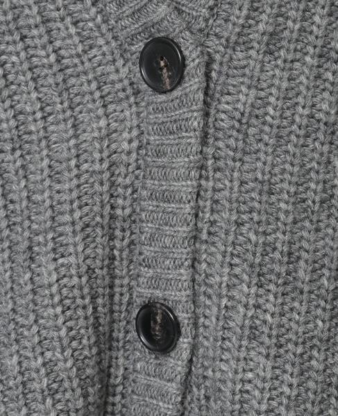 フード付きニットカーディガン 詳細画像 トップグレー 15