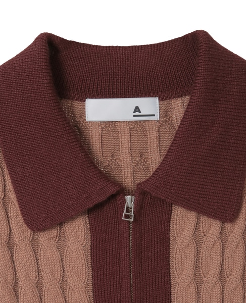 【A_/エース】ケーブルミックスカーディガン 詳細画像 ベージュ 5