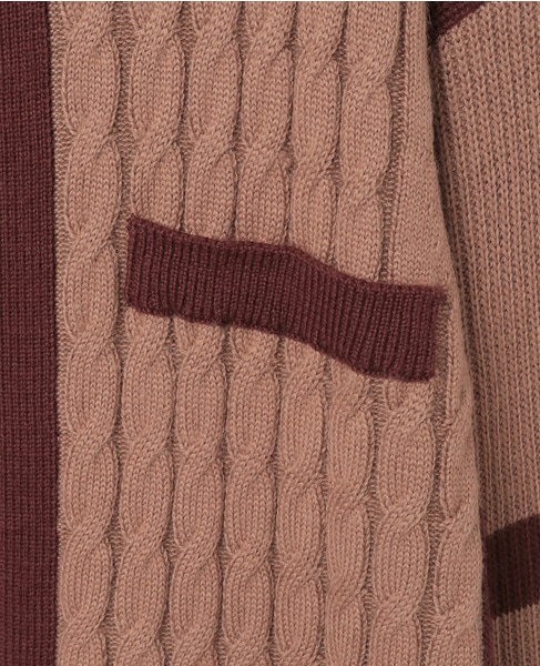 【A_/エース】ケーブルミックスカーディガン 詳細画像 ベージュ 8