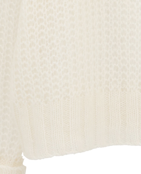 ローゲージシアーモヘヤ混ニットプルオーバー 詳細画像 オフホワイト 11