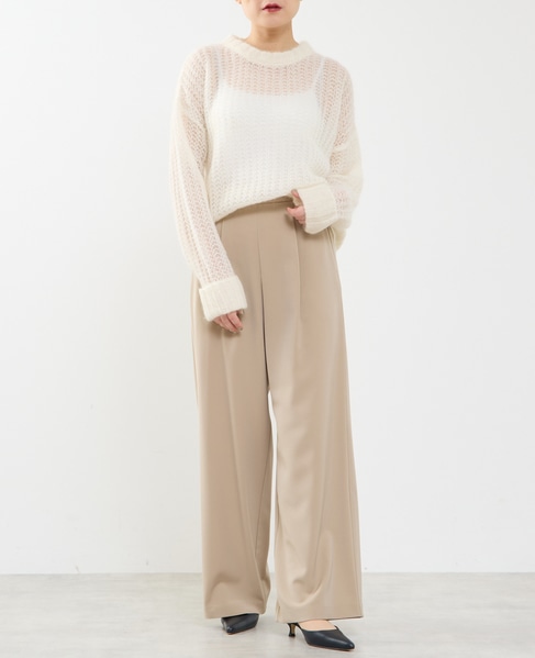 ローゲージシアーモヘヤ混ニットプルオーバー 詳細画像 オフホワイト 3