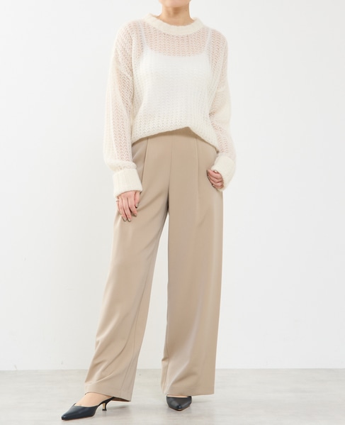 ローゲージシアーモヘヤ混ニットプルオーバー 詳細画像 オフホワイト 4