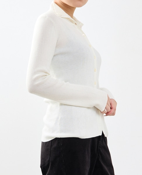 釦開きタートルニット 詳細画像 オフホワイト 2