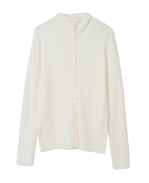 釦開きタートルニット 詳細画像 オフホワイト 9