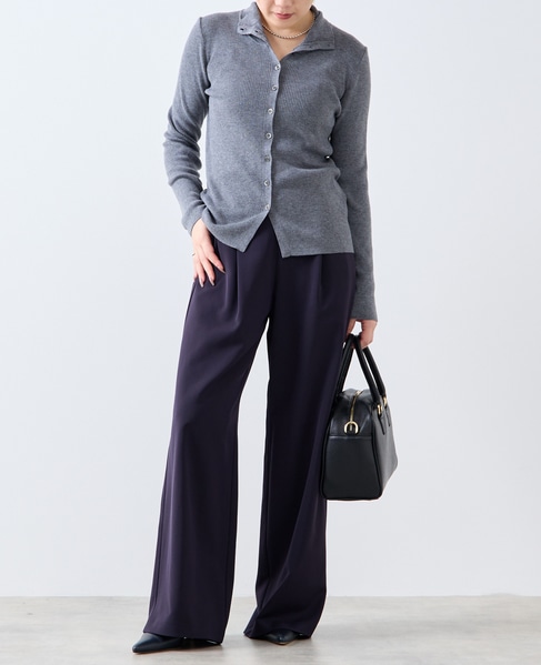 釦開きタートルニット 詳細画像 トップグレー 5