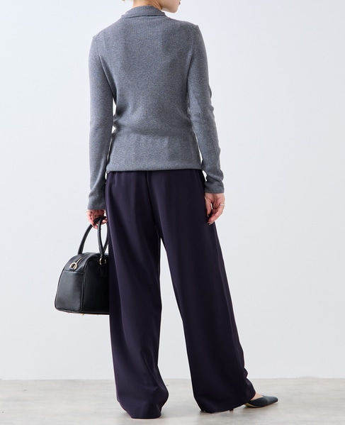 釦開きタートルニット 詳細画像 トップグレー 8